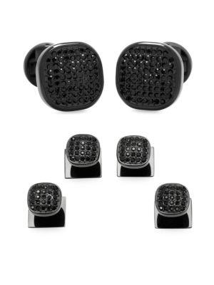 Cufflinks, Inc. Pave Crystal And Stainless Steel Cufflinks