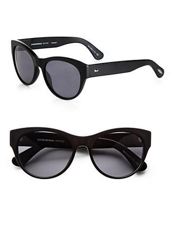 Oliver Peoples Mande Acetate Round Sunglasses/black