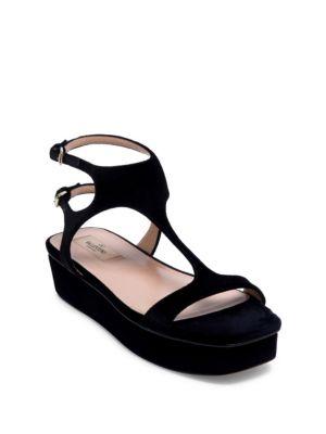 Valentino Velvet Platform Sandals