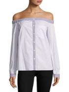 Bailey 44 Shibui Off-the-shoulder Striped Top