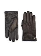 Saks Fifth Avenue Collection Touch Tech Leather & Cashmere Gloves