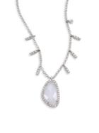 Meira T Diamond, Blue Opal & 14k White Gold Pendant Necklace