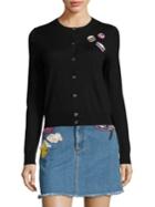 Marc Jacobs Candy-embroidered Wool Cardigan