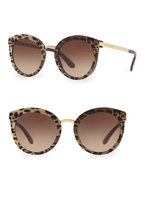 Dolce & Gabbana Dg4268 Leopard 52mm Cat Eye Sunglasses