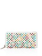 Christian Louboutin Panettone Multicolor Spiked Leather Zip-around Wallet