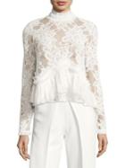 Alexis Karenza Lace Ruched Ruffle Top