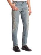 Saint Laurent Distressed Straight-fit Jeans