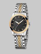 Gucci G-timeless Collection Watch/stainless Steel & Gold Pvd