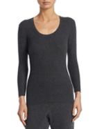 Saks Fifth Avenue Collection Ribbed Cashmere Scoopneck Top