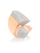 Roberto Coin Prive Pave Diamond & 18k Rose Gold Bypass Ring