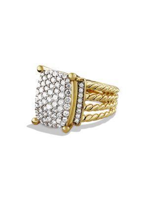 David Yurman Wheaton Ring With Diamonds In Gold