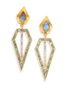 Shana Gulati Chirala Diamond & Labradorite Drop Earrings