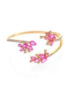 Hueb Mirage Diamond, Pink Sapphire & 18k Yellow Gold Bracelet