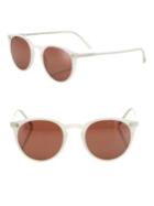 Oliver Peoples The Row For Oliver Peoples O'malley Nyc 48mm Mirrored Round Sunglasses