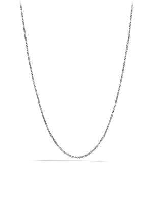 David Yurman Baby Box Chain Necklace With Gold/18