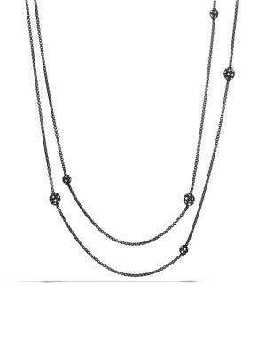 David Yurman Midnight M&eacute;lange Chain Necklace With Diamonds