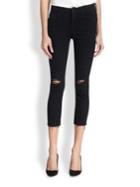 Mother The Looker Distressed Ankle-fray Skinny Jeans