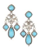 Konstantino Turquoise Doublet Chandelier Earrings