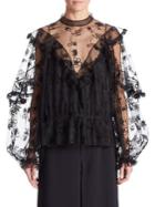 Chloe Embroidered Tulle Blouse