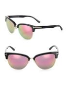 Tom Ford Eyewear Fany 59mm Mirrored Clubmaster Sunglasses