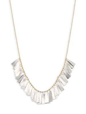 Sia Taylor Feather 18k Yellow Gold & Platinum Necklace