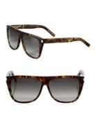 Saint Laurent Sl 1 59mm Leopard Print Flat-top Sunglasses
