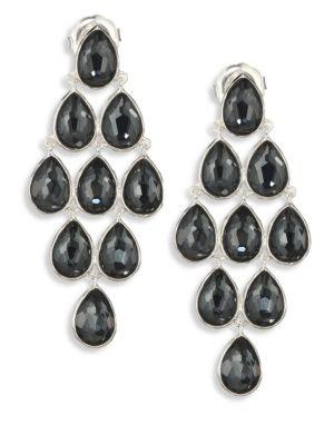 Ippolita Rock Candy? Clear Quartz, Hematite & Sterling Silver Teardrop Cascade Earrings