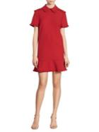 Red Valentino Ruffled Collared Cady Dress