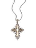 Konstantino Hebe 18k Yellow Gold & Sterling Silver Open Cross Pendant Necklace