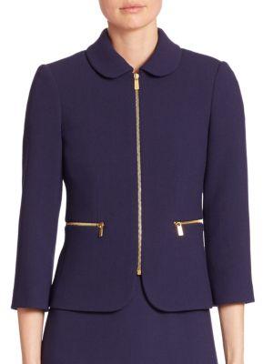 Michael Kors Collection Virgin Wool Zip Jacket
