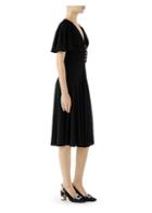Gucci Flutter-sleeve Jersey Ruched Dress