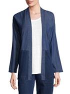 Eileen Fisher Colorblock Denim Kimono Jacket