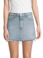 Hudson Jeans Vivid Distressed Denim Mini Skirt