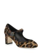 Dolce & Gabbana Leopard-print Calf Hair Mary Jane Pumps