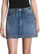 Frame Studded Cotton Mini Skirt