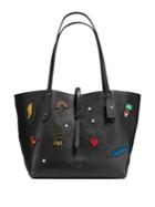 Coach Embroidered Leather Market Tote