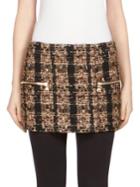 Balmain Wool Tweed Mini Skirt