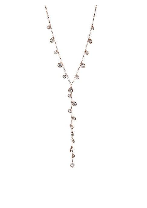 Adriana Orsini Crystal & Rose Goldplated Y Shaker Necklace