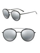 Armani 51 Mm Round Metal Sunglasses