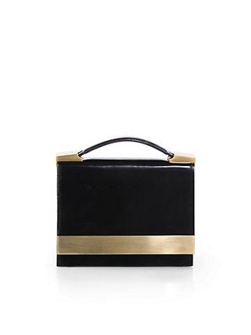 B Brian Atwood Ava Leather Convertible Clutch