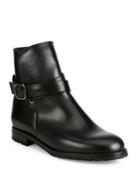 Manolo Blahnik Sulgamba Leather Ankle Boots