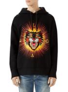 Gucci Cotton Sweatshirt With Angry Cat Applique