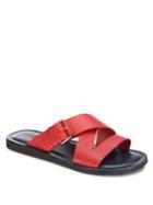 Saks Fifth Avenue Collection Cross-strapped Leather Slide Sandals