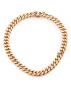 Roberto Coin Gourmette Diamond & 18k Rose Gold Chain Necklace
