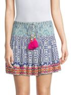 Hemant & Nandita Aztec Print Pom Pom Mini Skirt