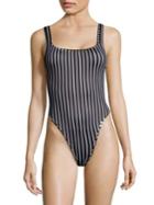 Same Swim Goddess One-piece Striped Swimsuit