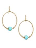 Ippolita 18k Gold Nova Small Round Turquoise Drop Earrings