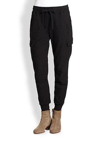James Perse Cargo-style Cotton Jersey Track Pants