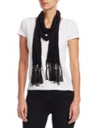 Saint Laurent Plisse Fringe Scarf