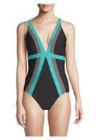 Miraclesuit Swim One-piece Spectra Trilogy Striped Swimsuit
